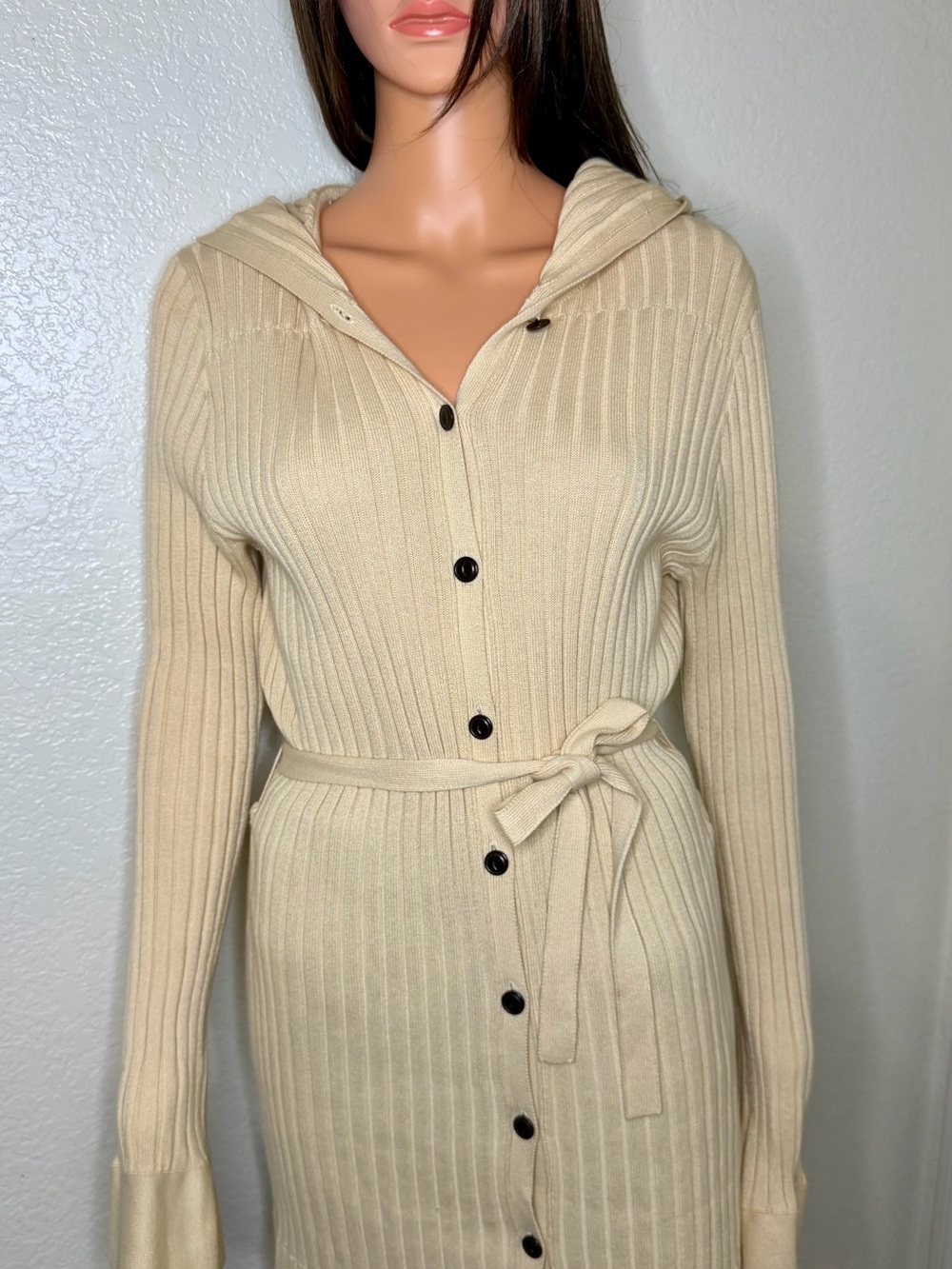 GAP Hooded Cardigan Dress with Belt